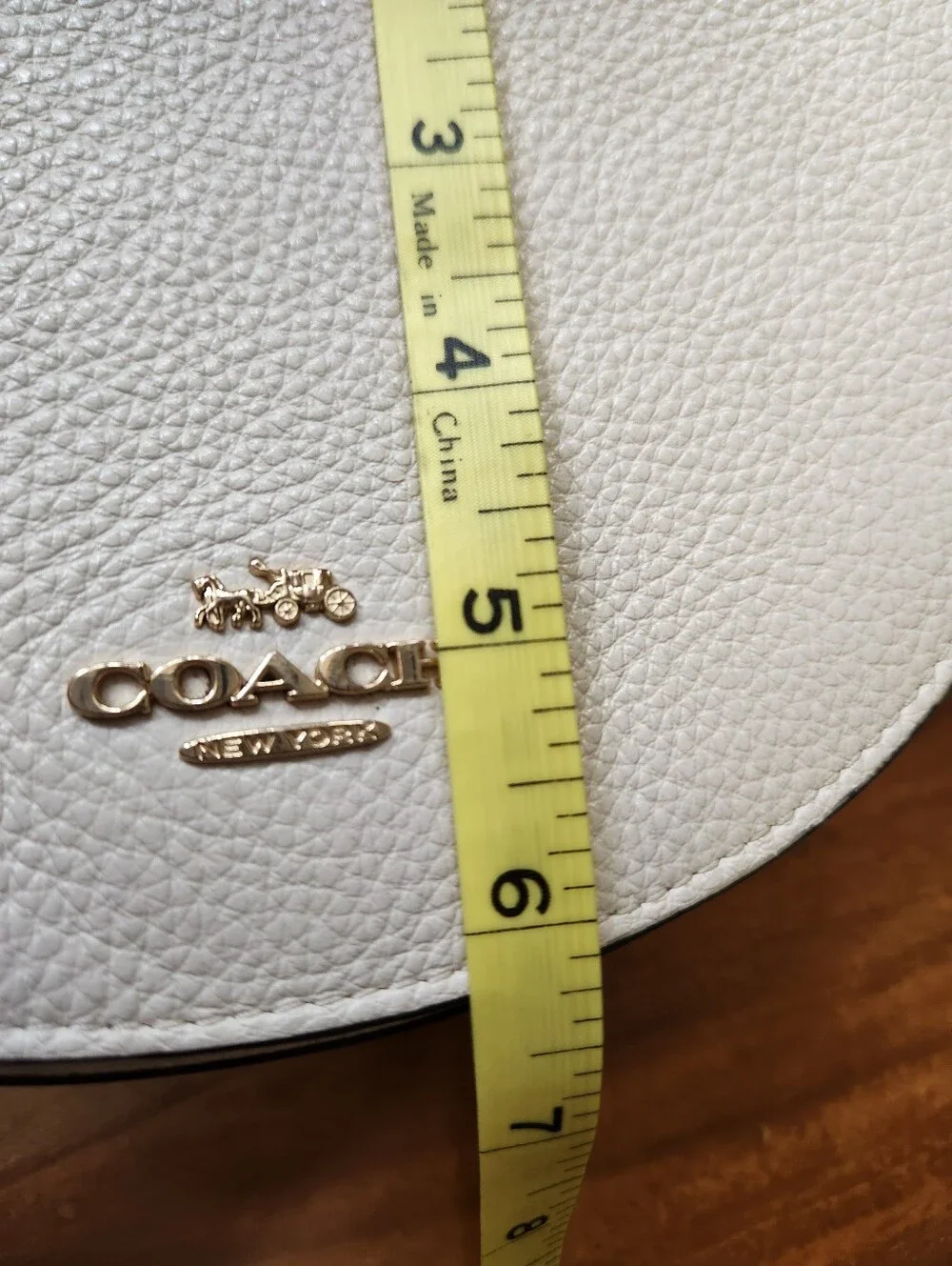 Coach Ellen Pebbled Leather Crossbody Bag In Chalk